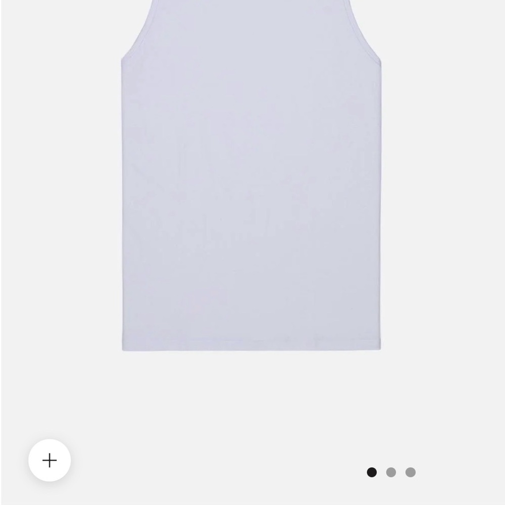 Kuwallatee White Ribbed Tank Top S